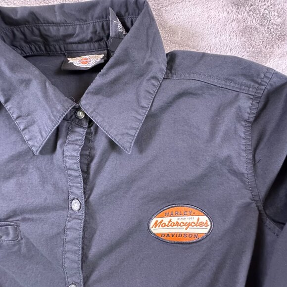 Harley-Davidson Women’s Embroidered L Button-Up - Picture 2 of 7